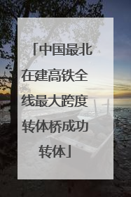 中国最北在建高铁全线最大跨度转体桥成功转体