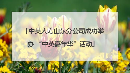 中英人寿山东分公司成功举办 “中英嘉年华”活动