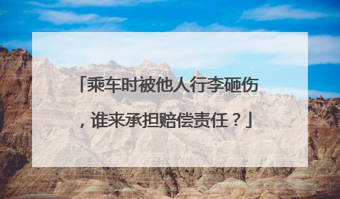 乘车时被他人行李砸伤，谁来承担赔偿责任？