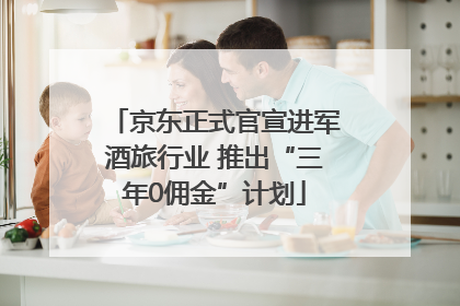 京东正式官宣进军酒旅行业 推出“三年0佣金”计划