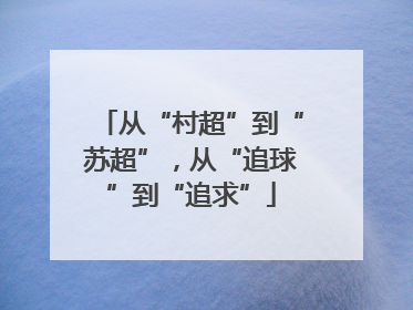 从“村超”到“苏超”，从“追球”到“追求”