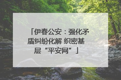 伊春公安：强化矛盾纠纷化解 织密基层“平安网”