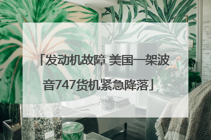 发动机故障 美国一架波音747货机紧急降落