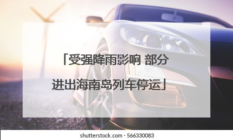 受强降雨影响 部分进出海南岛列车停运