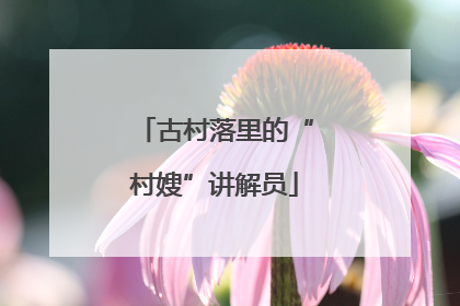 古村落里的“村嫂”讲解员