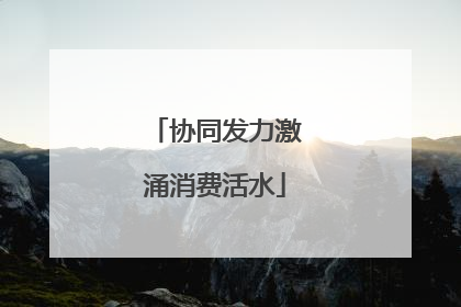 协同发力激涌消费活水