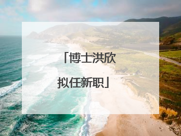 博士洪欣拟任新职