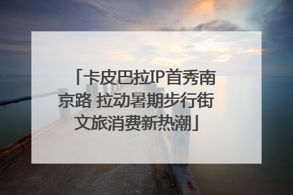 卡皮巴拉IP首秀南京路 拉动暑期步行街文旅消费新热潮