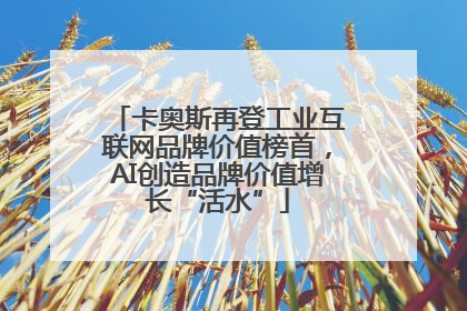 卡奥斯再登工业互联网品牌价值榜首，AI创造品牌价值增长“活水”