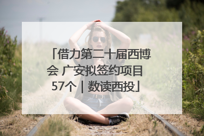 借力第二十届西博会 广安拟签约项目57个｜数读西投
