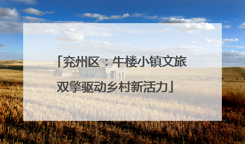 兖州区：牛楼小镇文旅双擎驱动乡村新活力