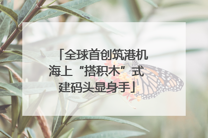 全球首创筑港机海上“搭积木”式建码头显身手