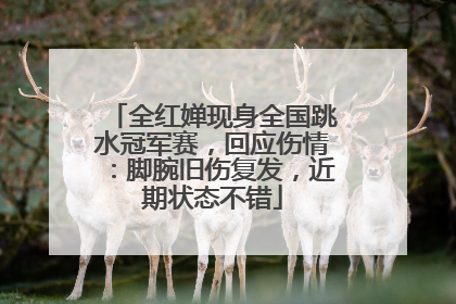 全红婵现身全国跳水冠军赛，回应伤情：脚腕旧伤复发，近期状态不错