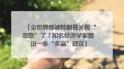 全世界都被特朗普关税“忽悠”了？知名经济学家提出一条“多赢”建议