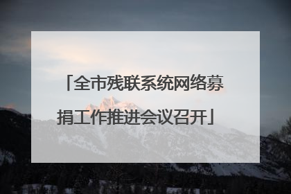 全市残联系统网络募捐工作推进会议召开