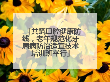共筑口腔健康防线，老年规范化牙周病防治适宜技术培训班举行