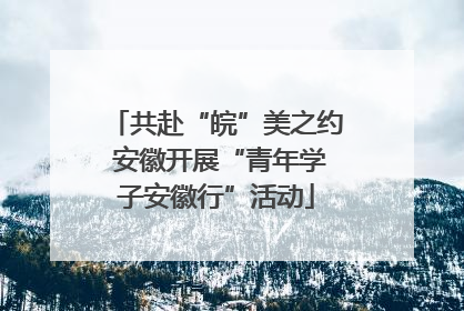 共赴“皖”美之约 安徽开展“青年学子安徽行”活动