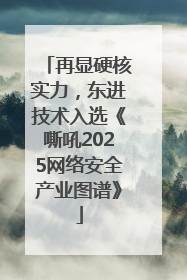 再显硬核实力，东进技术入选《嘶吼2025网络安全产业图谱》