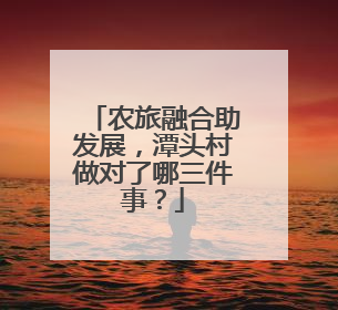 农旅融合助发展，潭头村做对了哪三件事？
