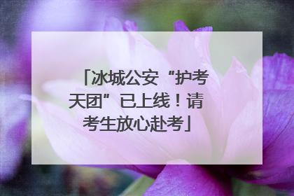 冰城公安“护考天团”已上线！请考生放心赴考