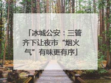 冰城公安：三管齐下让夜市“烟火气”有味更有序