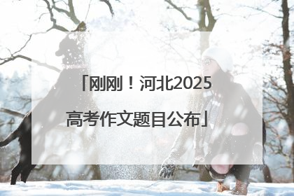 刚刚！河北2025高考作文题目公布