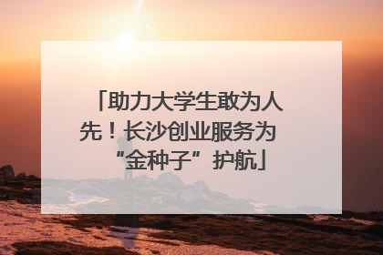 助力大学生敢为人先！长沙创业服务为“金种子”护航