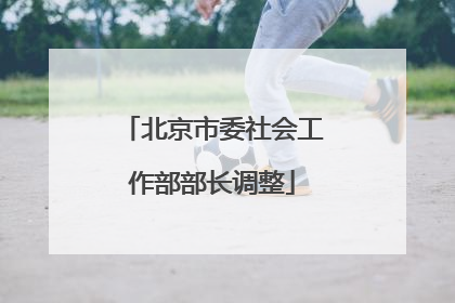 北京市委社会工作部部长调整