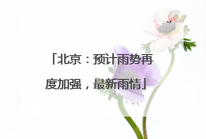 北京：预计雨势再度加强，最新雨情