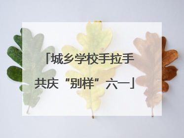 城乡学校手拉手 共庆“别样”六一