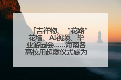 吉祥物、“花路”花墙、AI视频、毕业游园会……海南各高校用超燃仪式感为学子青春“存档”