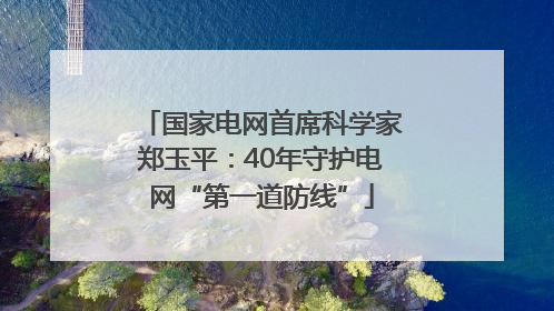 国家电网首席科学家郑玉平：40年守护电网“第一道防线”