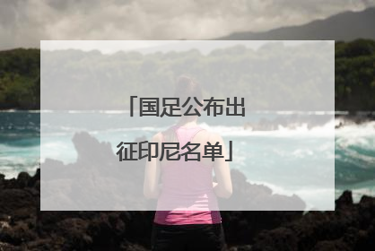 国足公布出征印尼名单