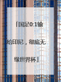 国足0:1输给印尼，彻底无缘世界杯