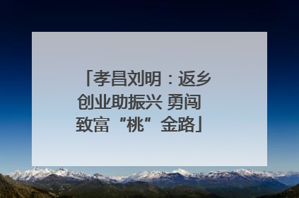 孝昌刘明：返乡创业助振兴 勇闯致富“桃”金路