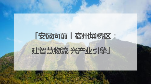 安徽向前丨宿州埇桥区：建智慧物流 兴产业引擎