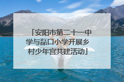 安阳市第二十一中学与磊口小学开展乡村少年宫共建活动