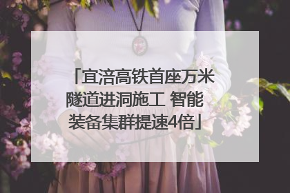 宜涪高铁首座万米隧道进洞施工 智能装备集群提速4倍