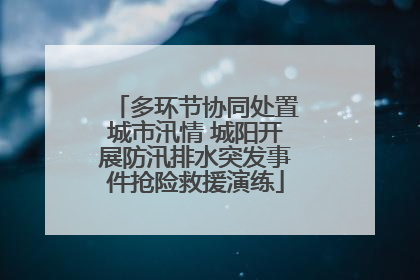 多环节协同处置城市汛情 城阳开展防汛排水突发事件抢险救援演练