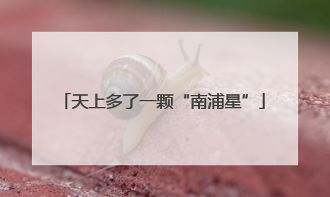 天上多了一颗“南浦星”