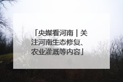 央媒看河南｜关注河南生态修复、农业灌溉等内容