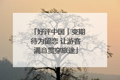 好评中国丨变期待为留恋 让游客满意贯穿旅途