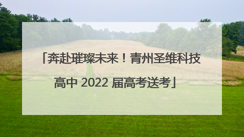 奔赴璀璨未来！青州圣维科技高中 2022 届高考送考