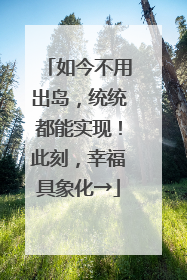 如今不用出岛，统统都能实现！此刻，幸福具象化→
