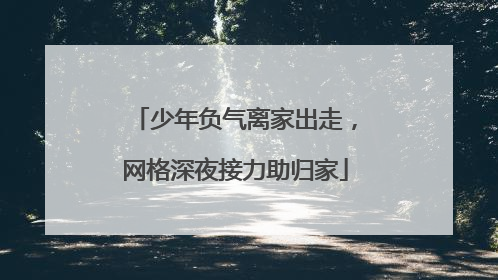 少年负气离家出走，网格深夜接力助归家