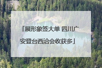 展形象签大单 四川广安登台西洽会收获多