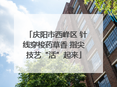 庆阳市西峰区 针线穿梭药草香 指尖技艺“活”起来