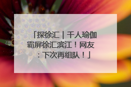 探徐汇｜千人瑜伽霸屏徐汇滨江！网友：下次再组队！