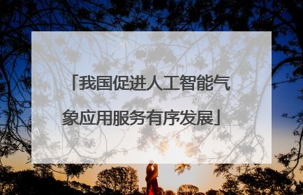 我国促进人工智能气象应用服务有序发展