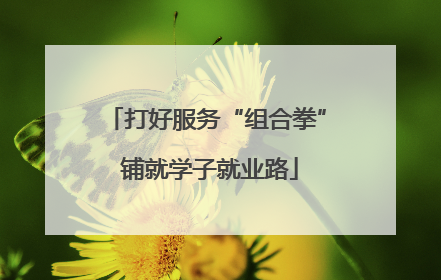 打好服务“组合拳” 铺就学子就业路